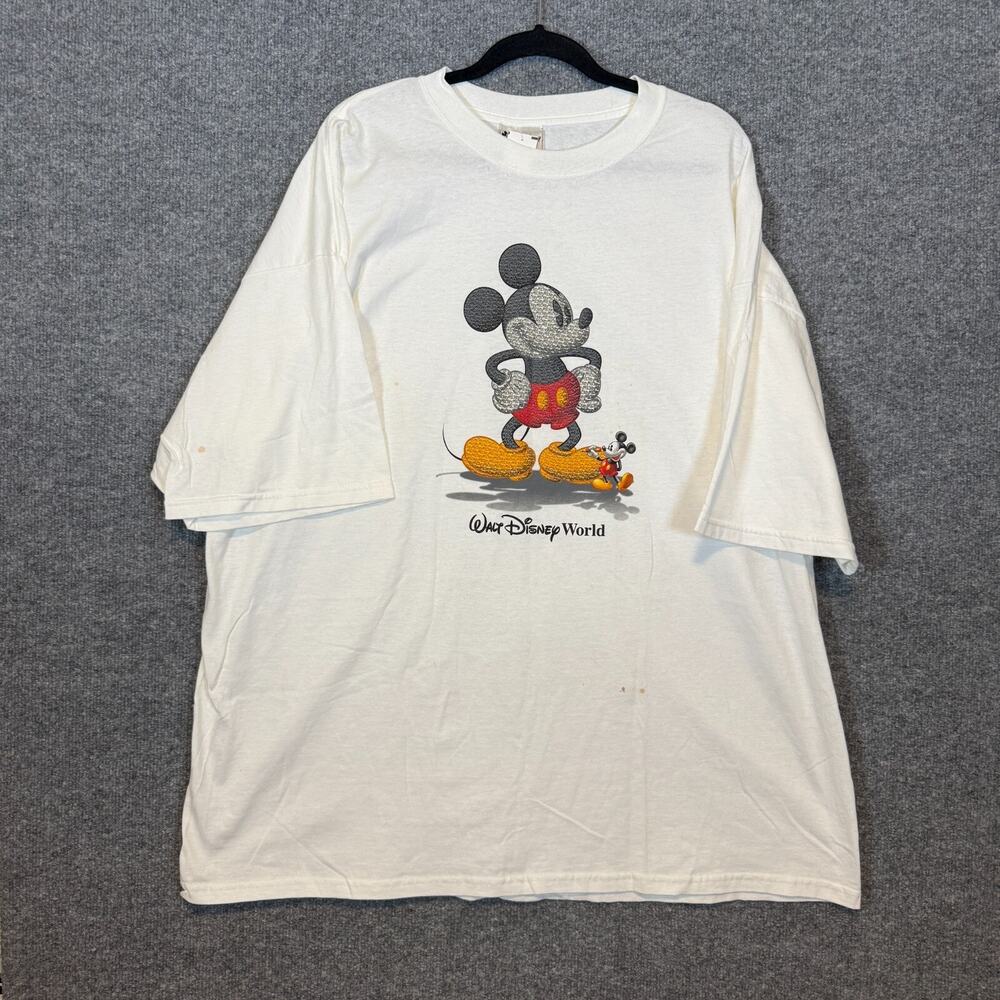 Mickey Mouse‎ Shirt Adult 2XL Walt Disney World Vintage Mens NEW Flaw
